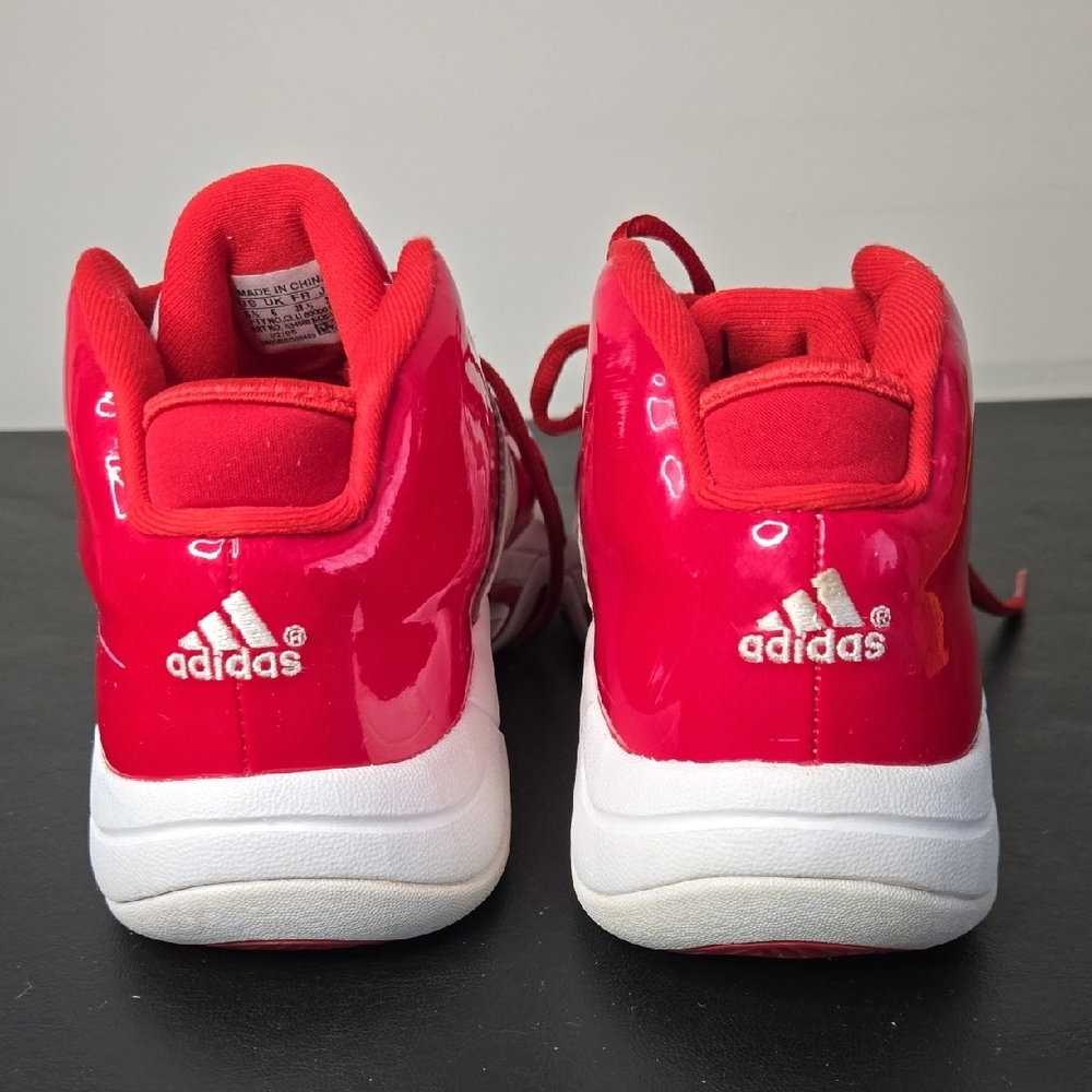 Adidas Bright Red and White Sneakers - Picture 3 of 11